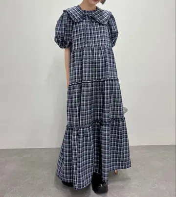 [ 25AW ] [ 세트 아이템 ] 카라 포함 패턴 모듬 원피스