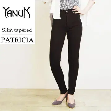 [컨디션 최상] YANUK PATRICIA 슬림 테이퍼트 블랙 데님