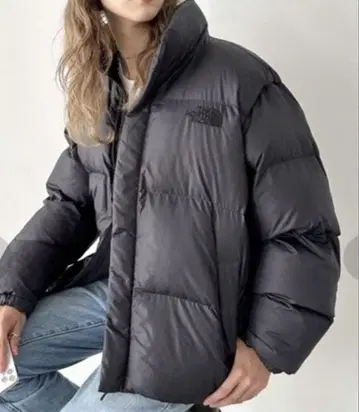 THE NORTH FACE 다크 그레이 다운 자켓