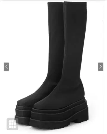 GRL 스트레치 플랫 통굽 롱 부츠 [gd1586]