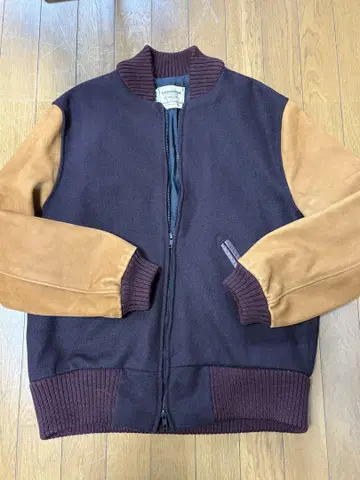 SKOOKUM 버건디 바시티 자켓 40