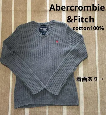 Abercrombie&Fitch 아바크롬비 앤 피치 V넥 스웨터 그레이