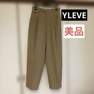 새상품급 YLEVE 베이지 와이드 실루엣 슬랙스