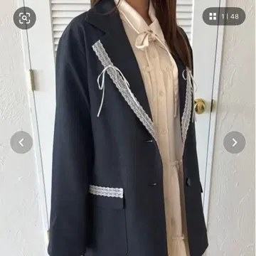 kutir 모듬 리본 레이스 테일러드 자켓