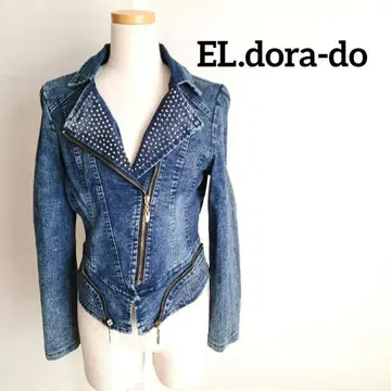 EL.dora-do 다이마루 마츠자카야 백화점 라이더스 데님 자켓 리본