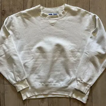 90s 러셀 맨투맨 USA제 무지 맨투맨 앞 V 가제트