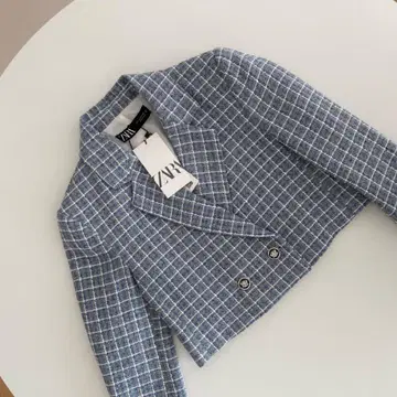 ZARA 자라 트위드 짧은 기장 자켓