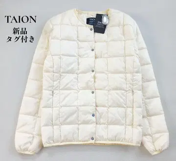 택 포함 새상품 TAION 타이온 퀼팅 이너 다운 아이보리 M