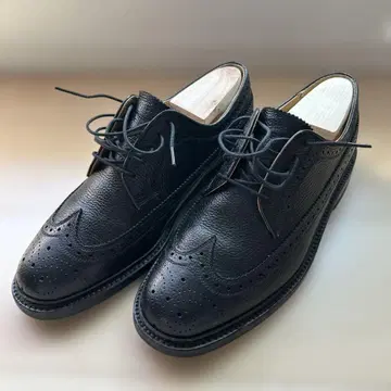 기분 좋은 가격 인하! REGAL 리 블랙 가죽 윙 칩 슈즈