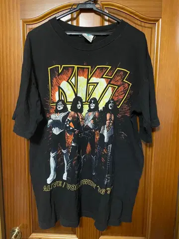 KISS 라이브 투어 T셔츠 L 사이즈