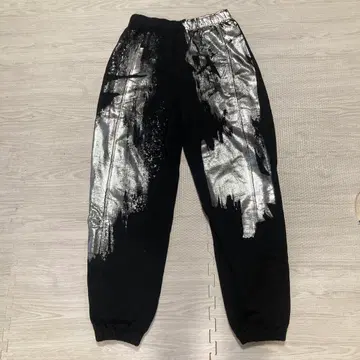 ZARA 라메 프린트 스웨트 팬츠 M