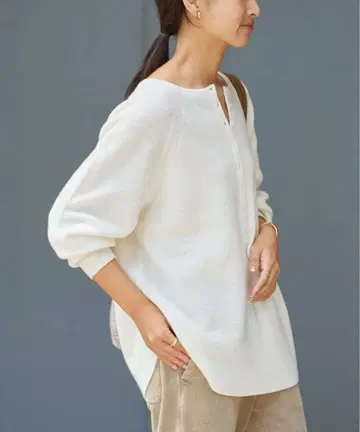 [ 미사용 새상품 ] 프레임워크 울 와플 헨리넥