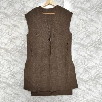 TODAYFUL 울 리버 베스트 롱 베스트 헤링본 36