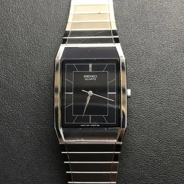 [빈티지 레어템] SEIKO 쿼츠 블랙 스퀘어 손목시계 일본제
