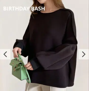 BIRTHDAY BASH 분또 소재 티셔츠 블랙 프리 사이즈 깔끔한