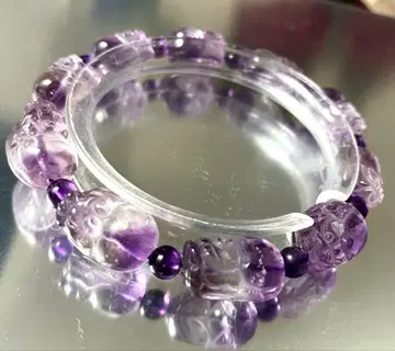 자수정 팬텀 신수 비휴 천연 보라색 환영 수정 팔찌