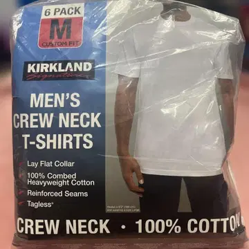 Kirkland Signature 남성용 T셔츠 6 PACK M