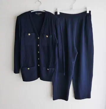 st.john 세인트존 골드 버튼 니트 셋업