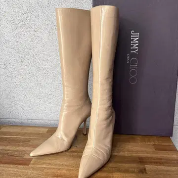 JIMMY CHOO 베이지 롱 부츠