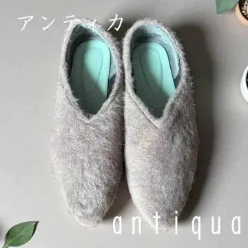안티카 antiqua 퍼 펌프스 사이즈 LL 베이지 복슬복슬