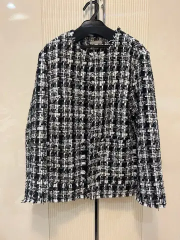 정가 8990엔 택 포함 새상품 H&M 트위드 노카라 자켓