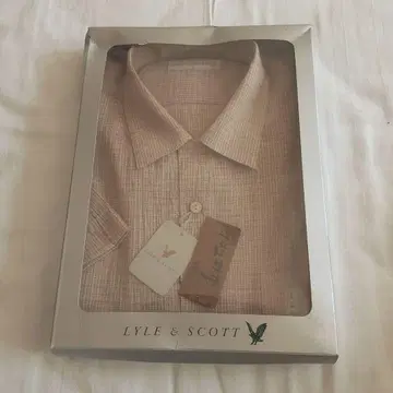 오미치지미 남성용 와이셔츠 반팔 Lyle & scott 브라운 계열