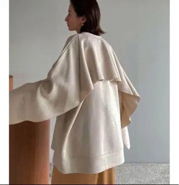 클라네 CARD BOARD BACK FRILL TOPS 베이지