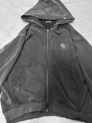 SUPPLIER VINTAGE WASH PIERCED ZIP HOODIE
