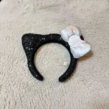 헬로키티 머리띠 유니버셜 블랙