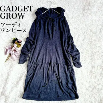 GADGET GROW 가젯그로우 주름 후디 원피스 후드티