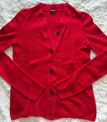 JIL SANDER NAVY 레드 가디건 L