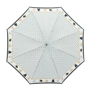 훌라 멀티 컬러 모노그램 접이식 우산 테디베어