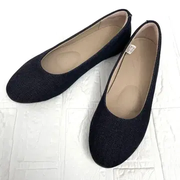 무인양품 플랫슈즈 발수 가공 데님풍