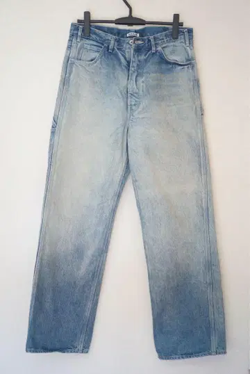 SELVEDGE FADED HEAVY DENIM PAINTER PANTS