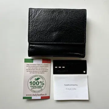 hawkcompany 블랙 3단 폴더형 지갑