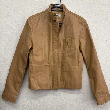 ARMANI EXCHANGE 천연 가죽 자켓 카멜 XS