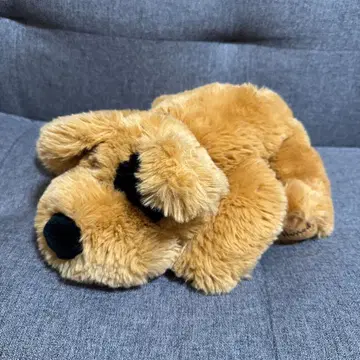 쇼와 레트로 Harrods 봉제 인형 개 엎드림