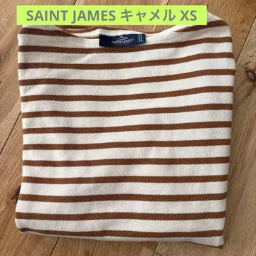 SAINT JAMES 보더 티셔츠 카멜