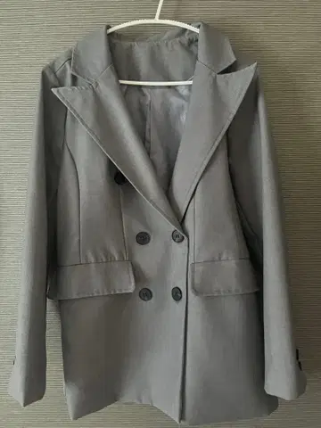 그레이 더블 브레스트 테일러드 자켓 M