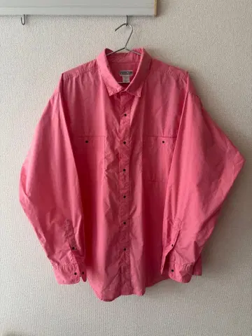 patagonia 핑크 긴팔 셔츠 L 90s 화이트 택