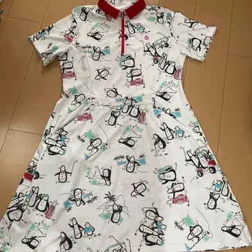 Munsingwear 골프 프린트 폴로 원피스 LL