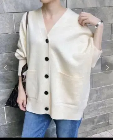 Spick&Span 더블 자카드 빅 가디건