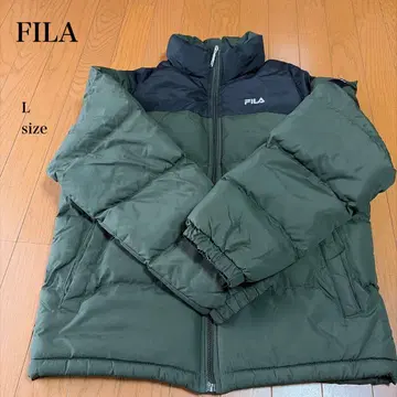 FILA 패딩 자켓 카키/블랙