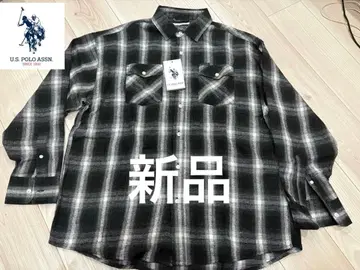 새상품 U.S. POLO ASSN. 체크 무늬 플란넬 셔츠 L 사이즈