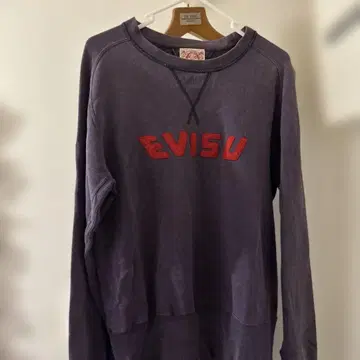 EVISU 퍼플 크루넥 트레이닝복