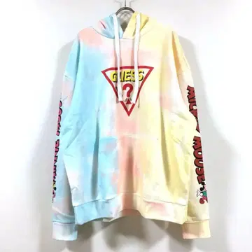 새상품 GUESS 게스 x Mickey 미키 후드티 긴팔 남성용 M