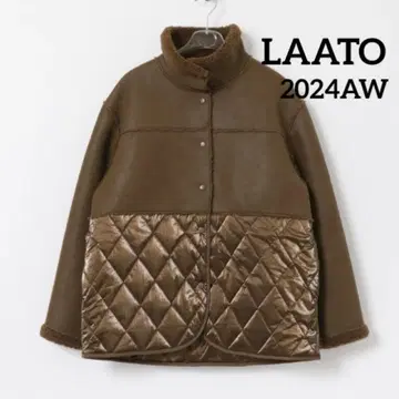 새상품급 2024AW LAATO 보아 퀼팅 아우터 자켓 이소재