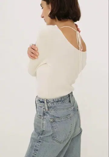 CLANE ARRANGE RIBBON KNIT TOPS