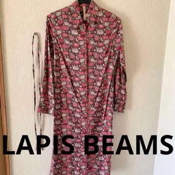 LAPIS BEAMS 꽃무늬 셔츠 원피스 38