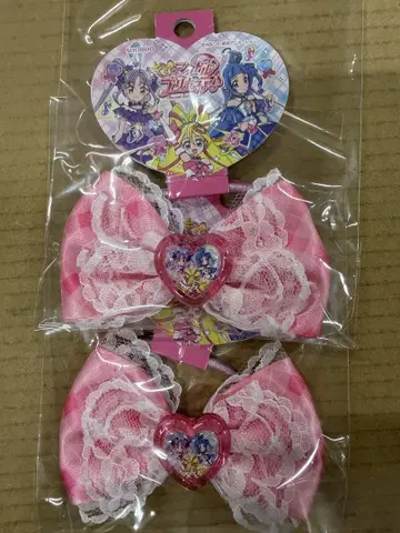 너와 아이돌 프리큐어 새틴 리본 액세서리 핑크 2개 세트